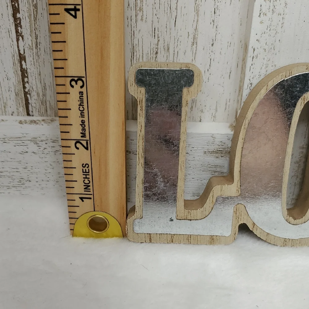 Corrugated Metal Heart Wall Decor & Freestanding LOVE Sign Farmhouse Country